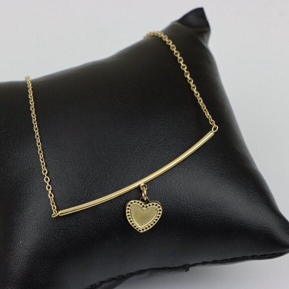 Yellow Gold Heart Pendant Necklace with Adjustable Chain, XPNL0358 - Picture 6 of 13